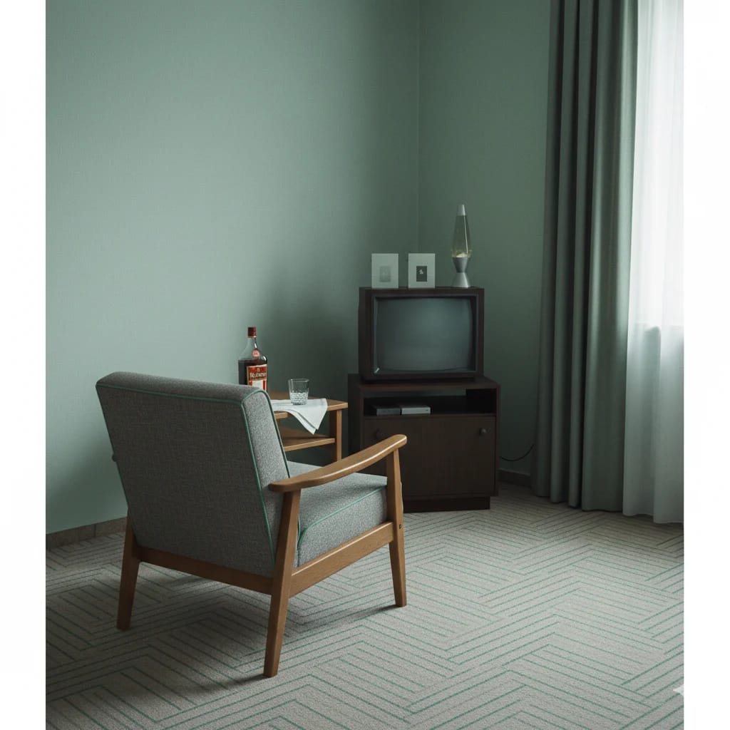 Sybilles Wohnzimmer – Mentholgrün, Grau, Klarheit