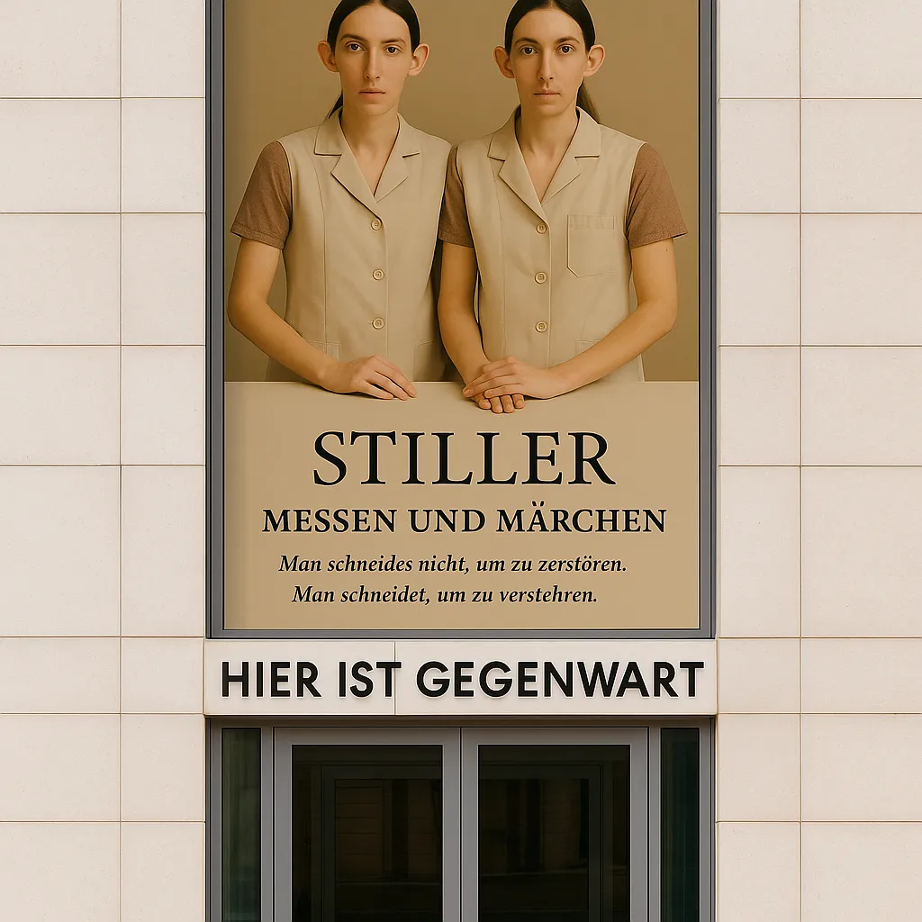 Eingang der fiktiven Stiller-Ausstellung