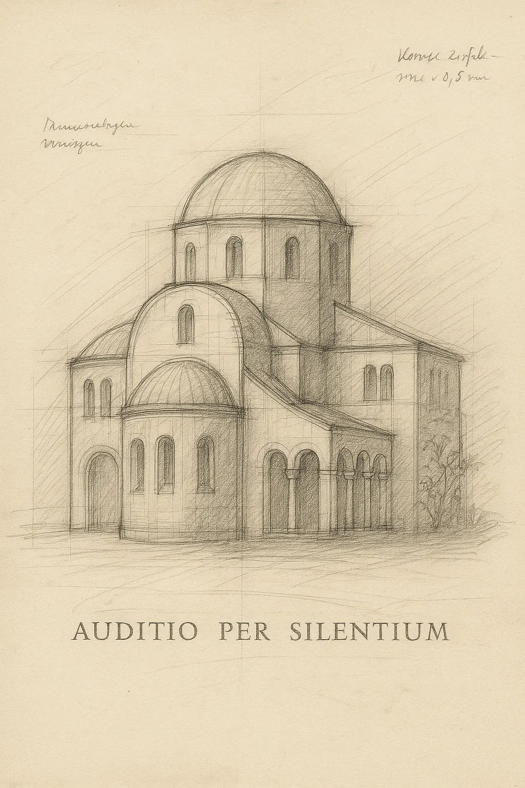 Architektonische Zeichnung von Hallmann