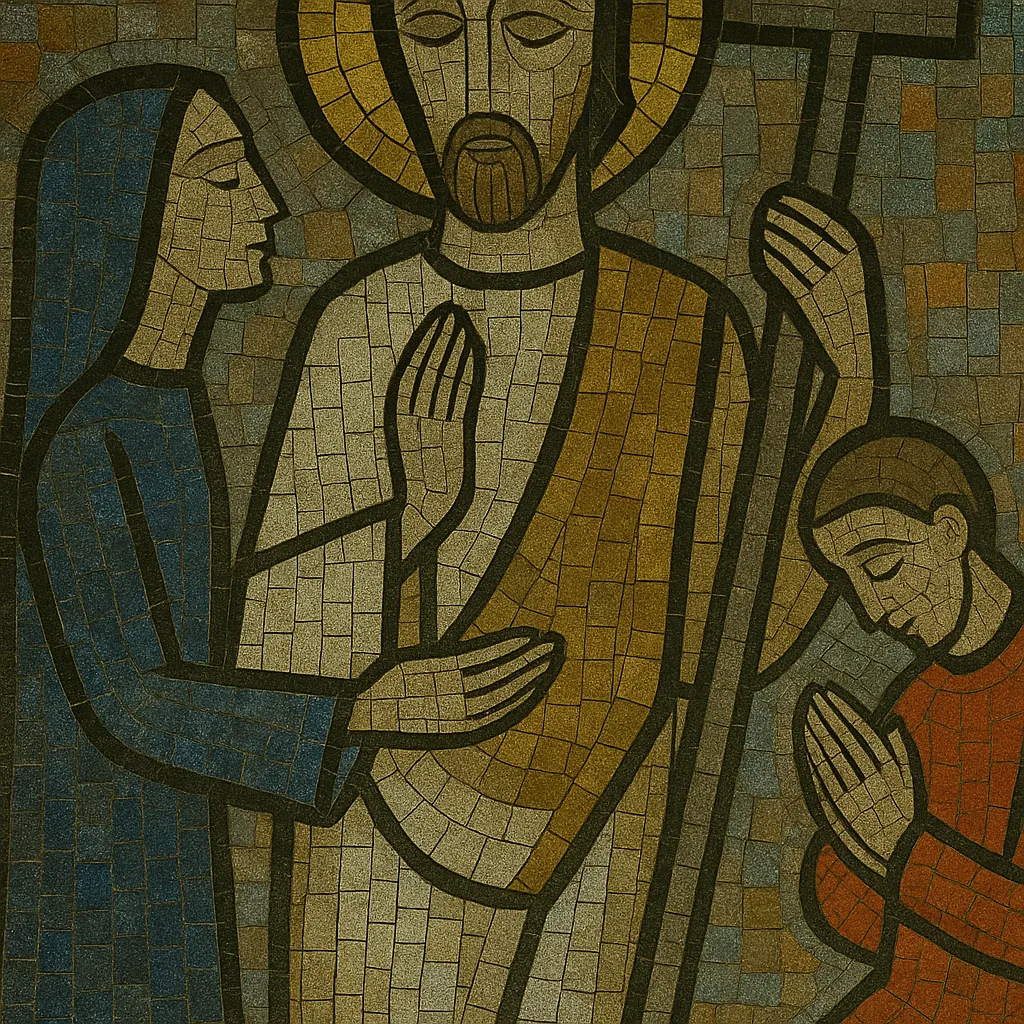 Mosaik unter der Kanzel