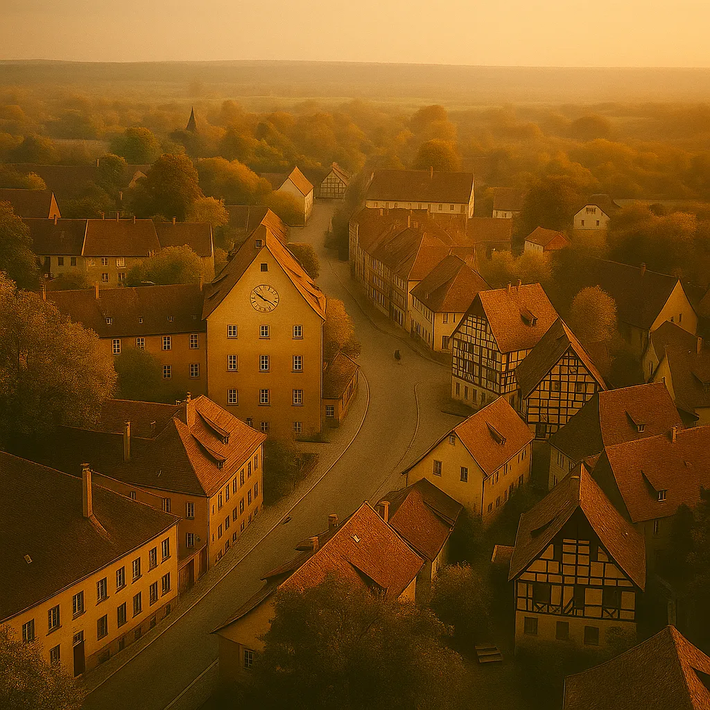 Mistig landschap van Windenberg